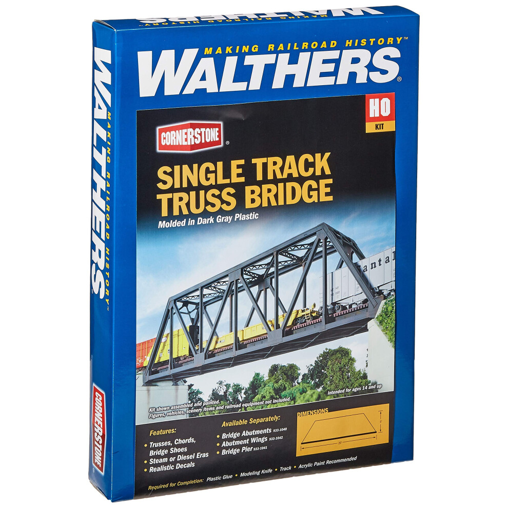Ponte Pietra Walthers Cornerstone Series Kit Ho Scale Single-Track Truss Bridge
