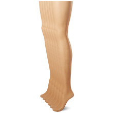 Leggs meias femininas Everyday controle Top Pq0j96 6 Pares, Tom de pele, Queen US