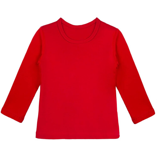 Lilax M?dchen Basic Langarm Rundhals Baumwolle T-Shirt 12 Rot 1