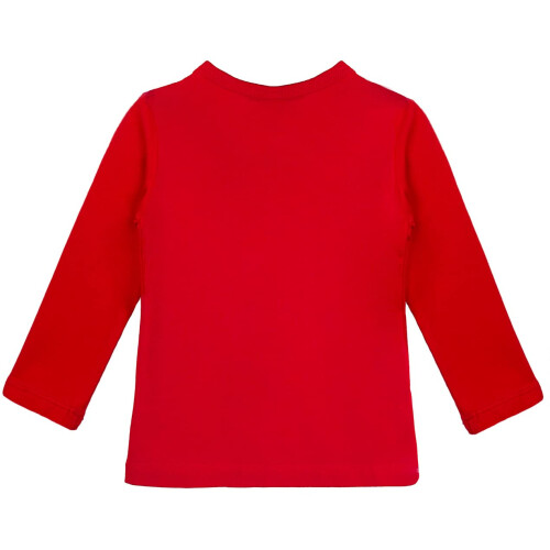 Lilax M?dchen Basic Langarm Rundhals Baumwolle T-Shirt 12 Rot 2