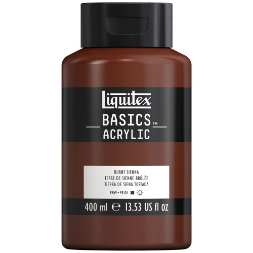 Liquitex BASICS Ακρυλικό Χρώμα, 400ml (13.5-oz) Φιάλη, Καμμένο Σιέννα