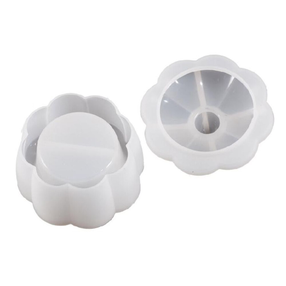 (L) Jewelry Box Molds Flower Shaped Silicone Storage Box Moulds Resin Casting Mold Gift For Diy Hand-making Crafts Lover