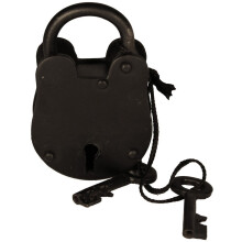 Cadeado Antigo 3" - Cadeado de Ferro com Chaves
