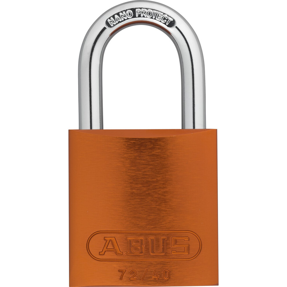 Abus Orange 72/40 Lockout Tagout Padlock W/ 1"" Shackle Single Padloc 078217095768
