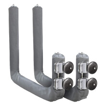 Magma 20in Rail-Mounted Kayak/SUP Storage Rack — Stainless Steel, Quick-Release Arms, Fits 7/8in–1-1/2in Rails