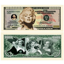 Marilyn Monroe Miljon Dollar Novitets Sedel Leke Pengar med Sedel Skydd