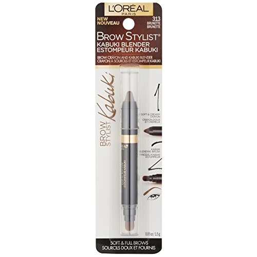 L'Oreal Paris Brow Stylist Kabuki Blender Μολύβι Φρυδιών, Καφέ, 0.05 oz. 1