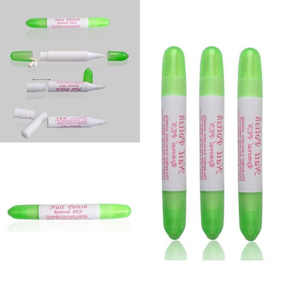 (green) Nail Gel Polish Varnish Removal Pen Manicure Remover Degreaser Corrector Pen Gel Nail Polish Cleaner