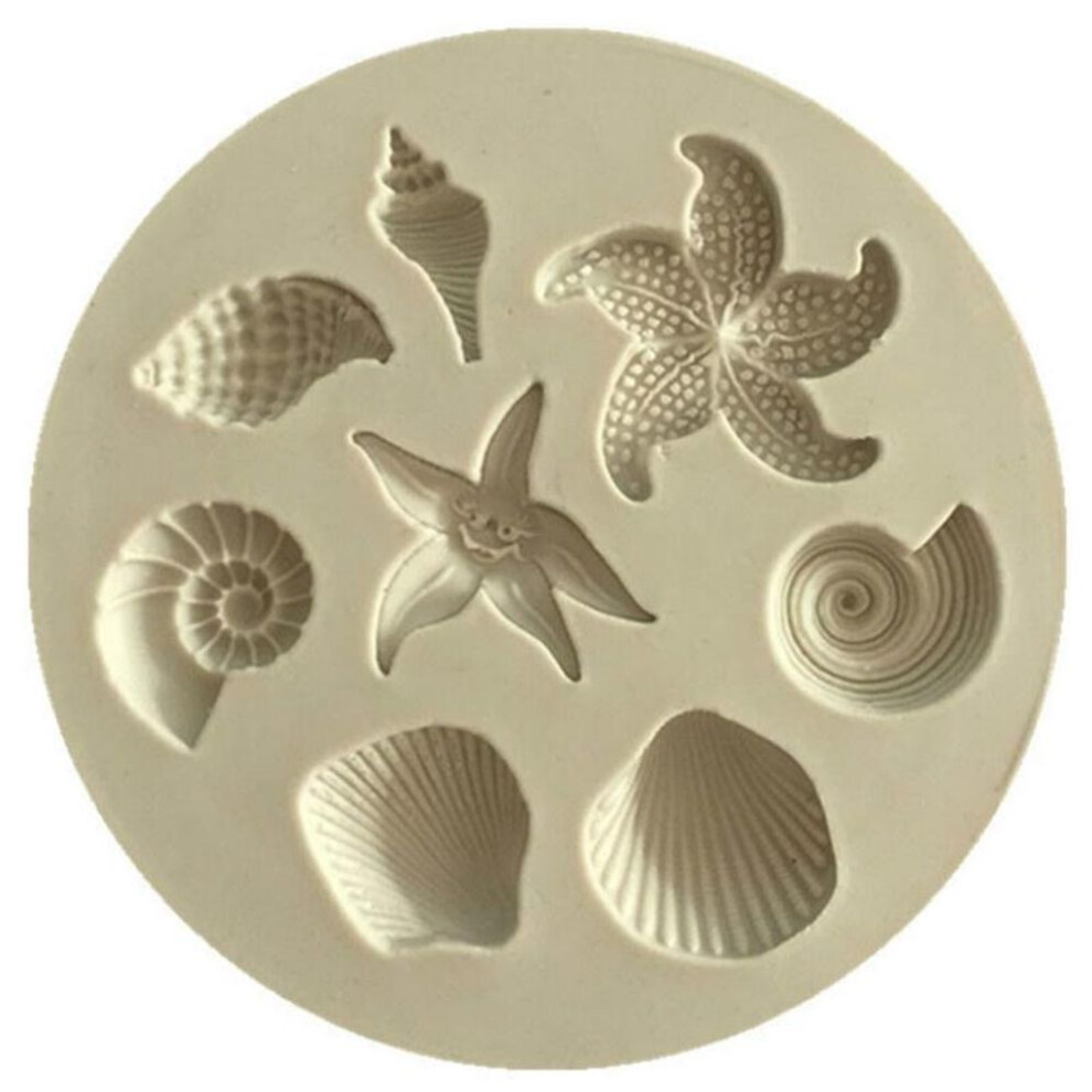 Cake Decor Tools DIY Sea Creatures Conch Starfish Shell Fondant Cake Candy Silicone Molds Creative