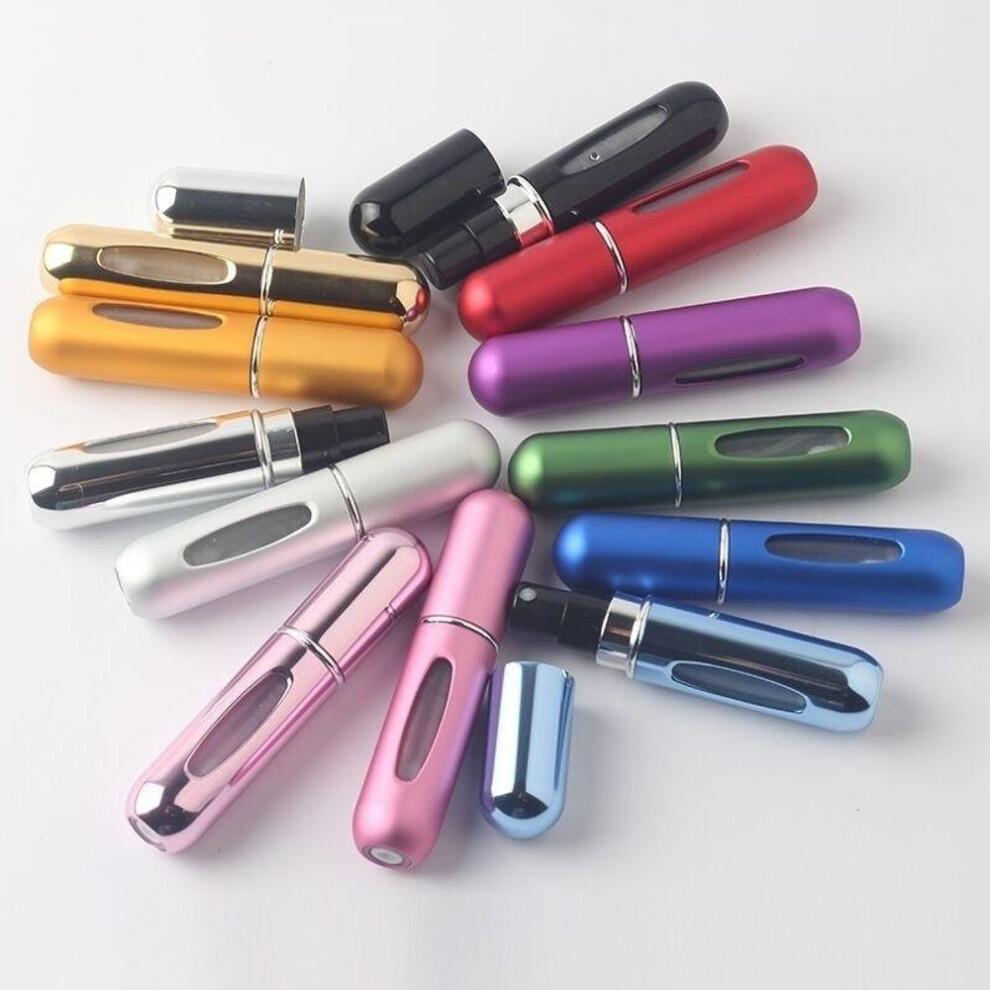 (green) 10colors Portable Mini Empty Refillable Perfume Atomizer Bottle Travel Scent Pump Portablespray Case