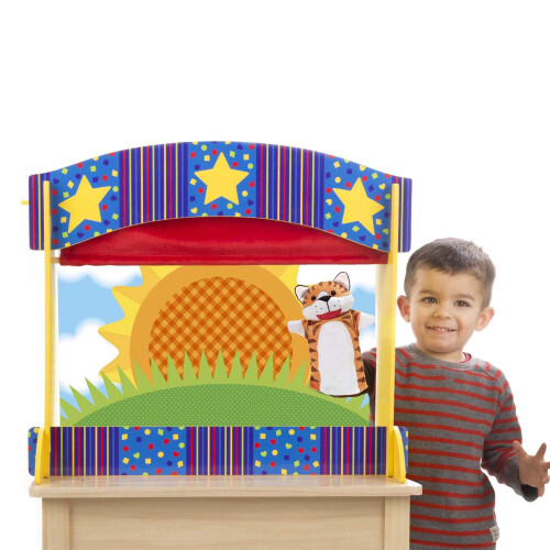 Melissa & Doug Melissa & Doug Tabletop Puppet Theater - Sturdy Wooden Construction 2