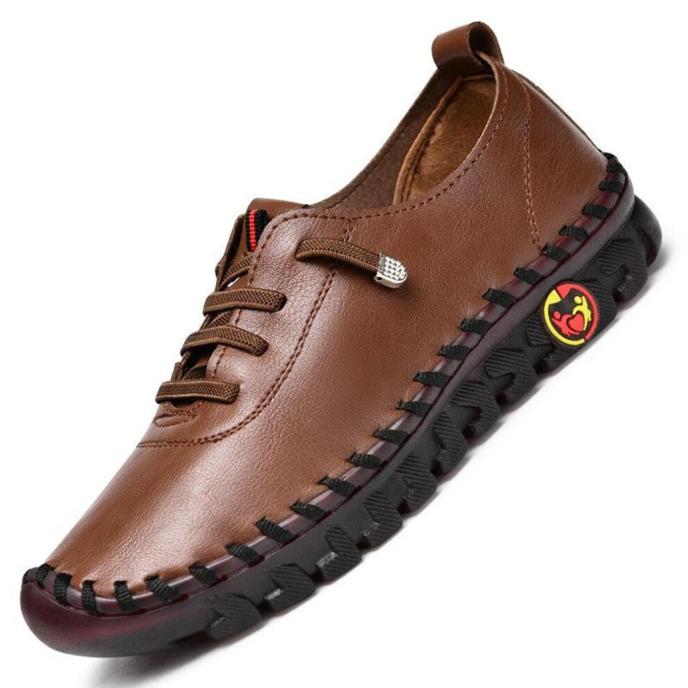 (brown, 38) Sneakers Women Shoes Platform Loafers Lace Up Leather Flat Slip-on New Spring Casual Mom Shoe