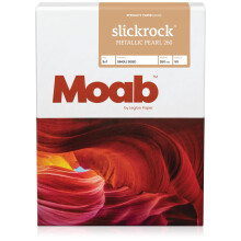 Moab Slickrock Metallic Pearl 260 Fine Art Archival -mustesuihkupaperi, kiilt  v   valkoinen, keskipaksu, 260 g/m  , 25 arkkia (5x7)