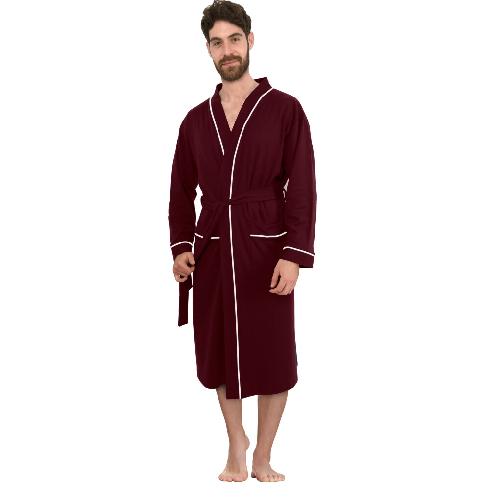 Peignoir en tricot pour homme NY Threads Peignoir d'?t? l?ger en coton m?lang?