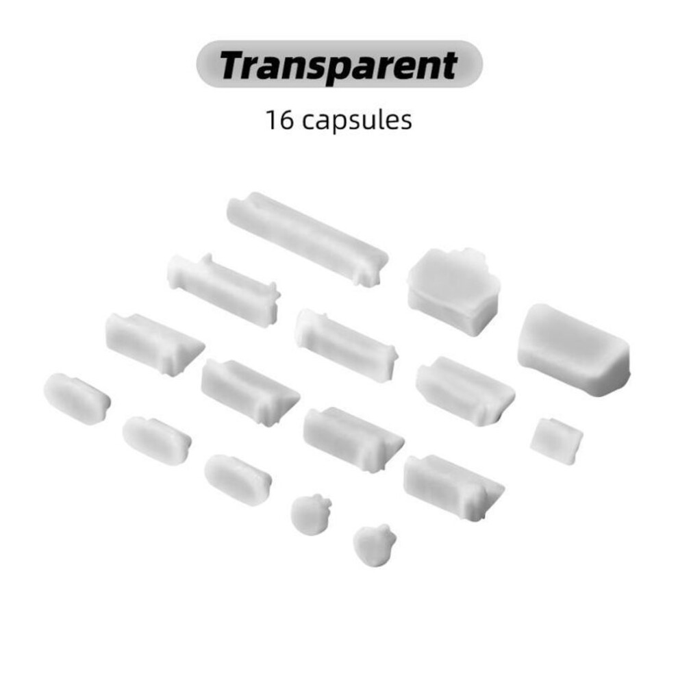 (transparent) Hdoolink 16pcs Anti-dust Plug Notebook Dustproof Stopper Laptop Universal Usb Dust Plug Computer Interface Waterproof Cover
