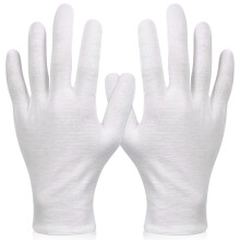 Paxcoo 6 pares xl luvas de algod   o branco para a m   o seca hidratante eczema cosm   tico spa e inspe      o de j   ias de moedas