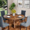 Tribesigns Tribesigns Round Dining Table for Dining Room 120 cm Tables for 4 6