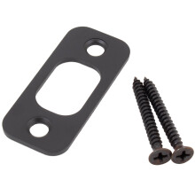 Zatv   racia doska s okr   hlym rohom a uzamykateln   m z   vorom, 1"""" x 2-1/4"""" 1-5/8"""" medzi stredmi, matn    cierna od Stone Harbor Hardware