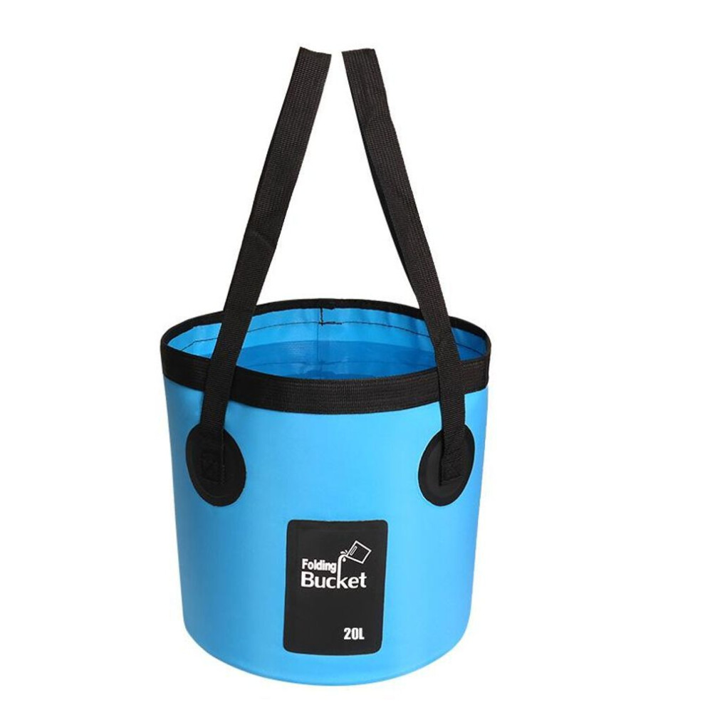 (blue, 20L) Outdoor Collapsible Bucket Basin Folding Bucket Water Tank Fishing Bucket Travel Camping Hiking Fishing Gardening Water Bucket Fishing Bag