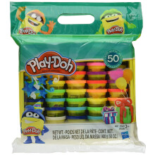 Play-Doh-muovailuvaha, 50 kpl - edullinen pakkaus, v   ri   , myrkytt   mi   , sekoitettuja v   rej   , 28 g:n t   lkit