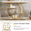 Tribesigns Tribesigns Console Table, 105 cm Industrial 4-Tier Sofa Table 3