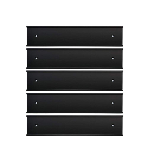 Κρα holder Ονόματος Τοίχου ή Πόρτας 5Pack (Μαύρο, 2  10” )
