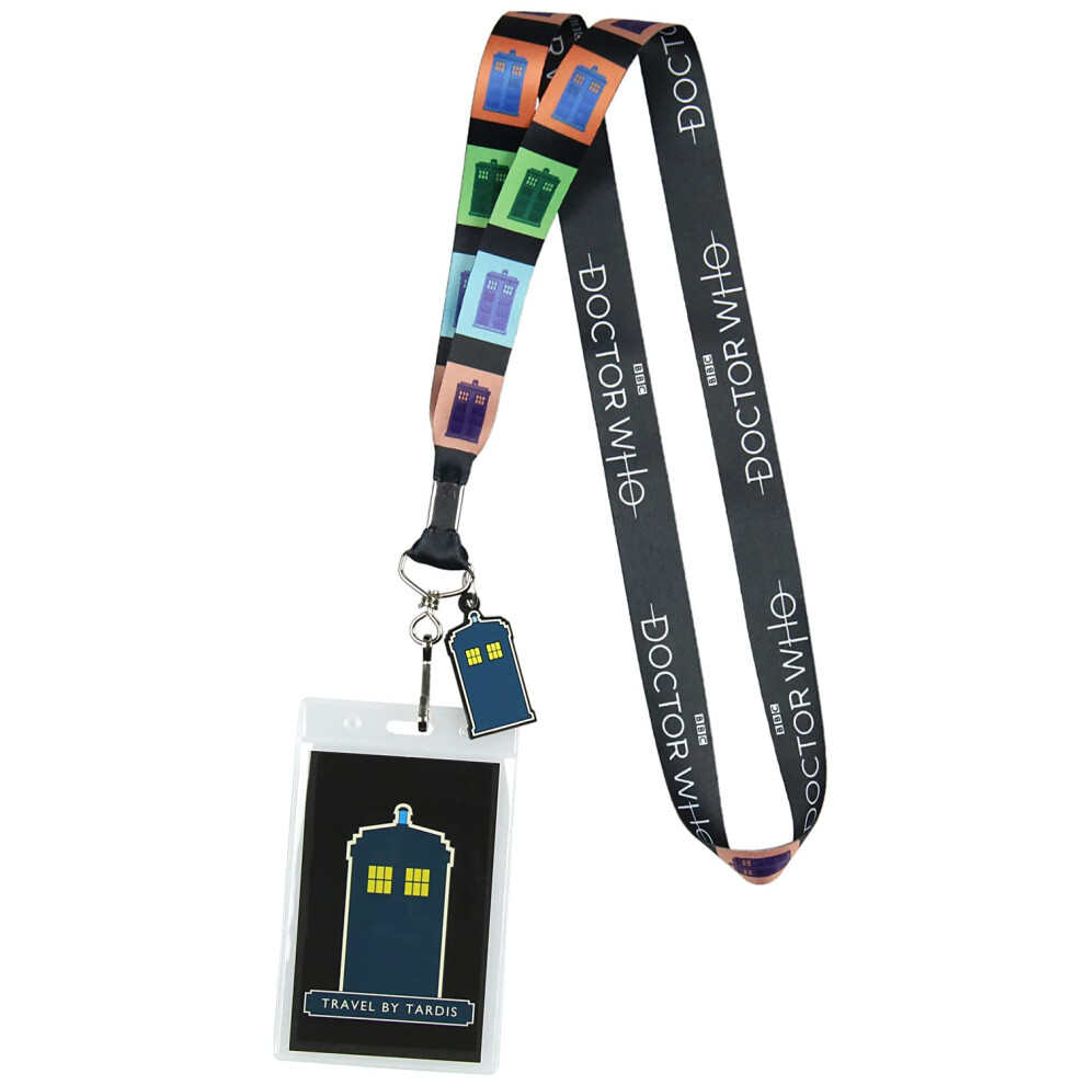 Surreal Entertainment Doctor Who Lanyard ID Badge Holder Pop Art Trave