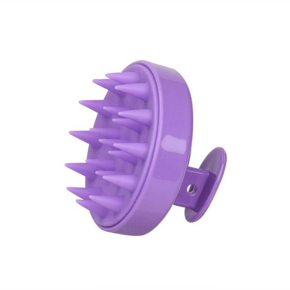 (purple) Silicone Scalp Massager Shampoo Brush, Hair Scalp Scrubber, Hair Brush Massager For Shower Stress Relax,perfect For Wet Or Dry Use