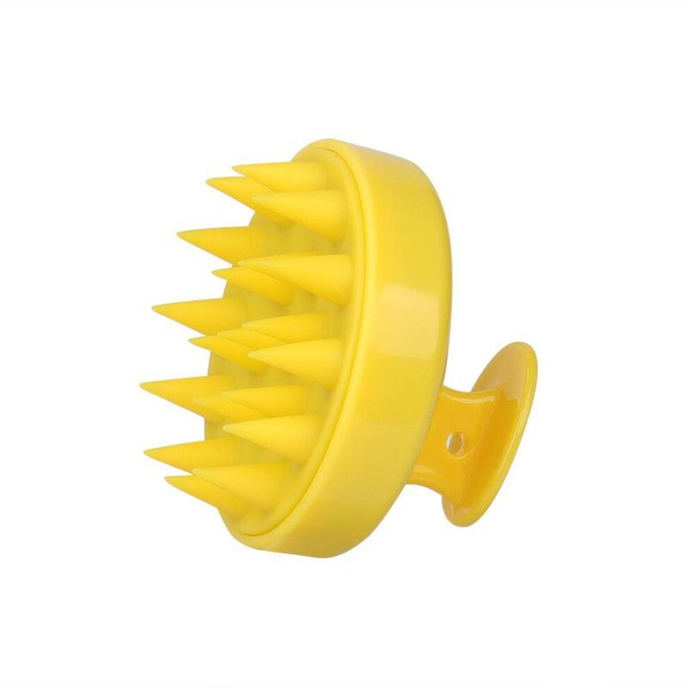 (yellow) Silicone Scalp Massager Shampoo Brush, Hair Scalp Scrubber, Hair Brush Massager For Shower Stress Relax,perfect For Wet Or Dry Use