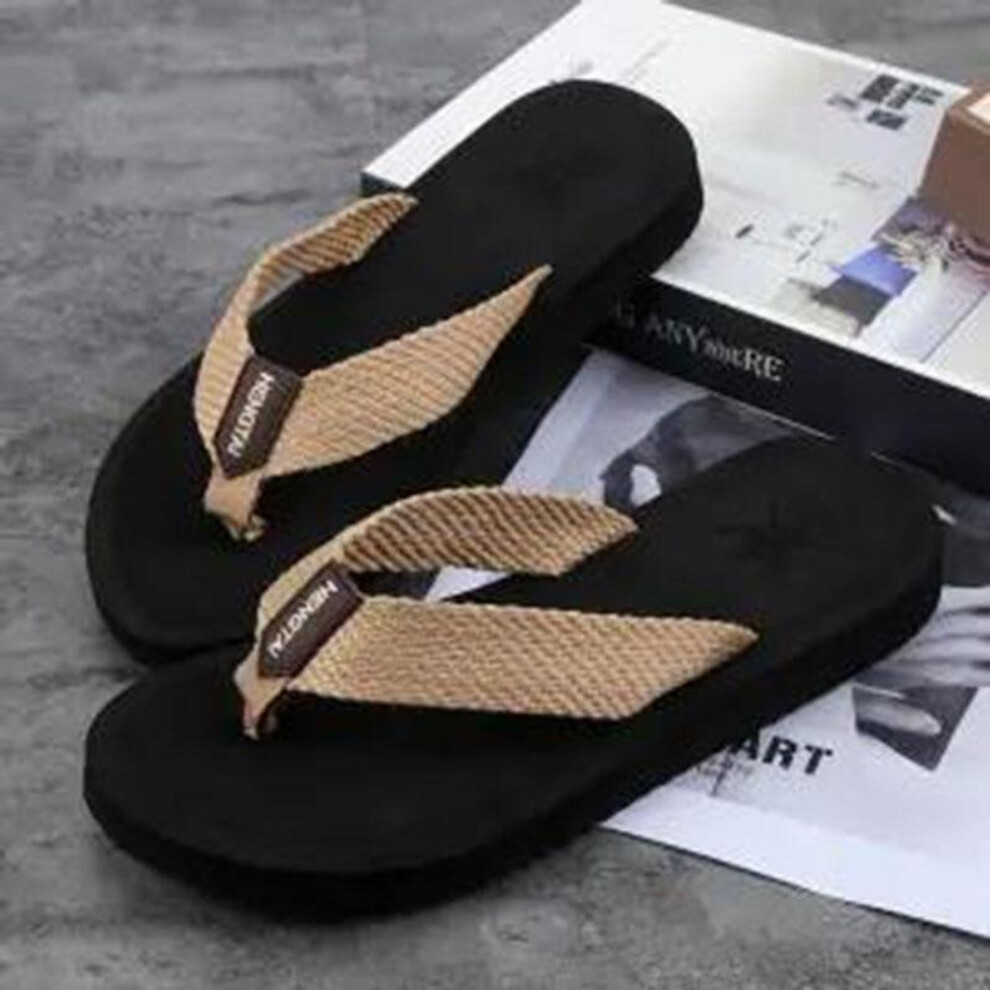 (black, 43) Flip-flops Men&apos;s Summer Slippers, Outdoor Non-slip Fashion Couples, Men&apos;s Outer Beach Shoes, Summer Clip Foot Trend Sandals