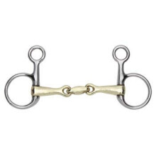 ProRider SS Hanging Cheek Lozenge Baucher Copper Dog Bone 4-1/2"" Hors