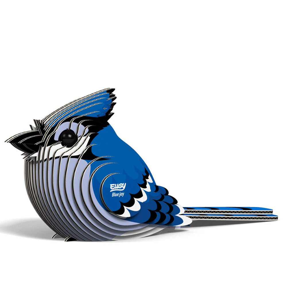 Eugy Blue Jay 3D Puzzle, 26 Piece Eco-Friendly Educational Learning Puzzles for Kids 6+-image-OPC-PDPQZ56-NEW