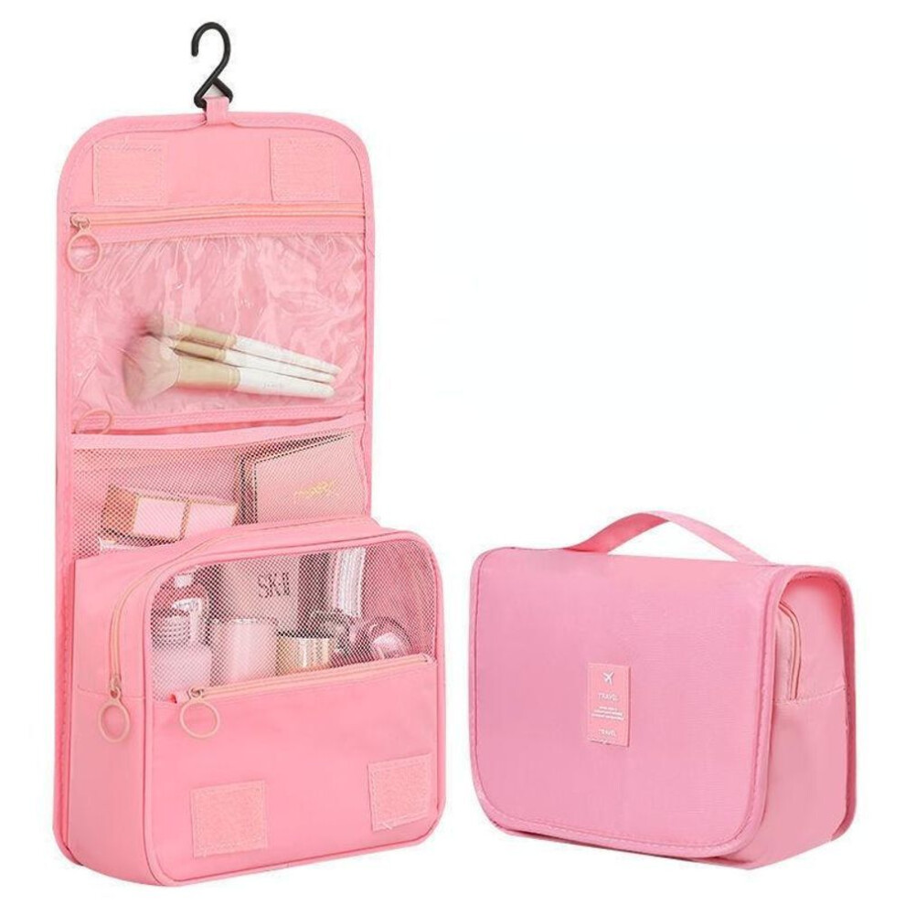 (pink) Cosmetic Bag Female Large-capacity Portable Ins Multi-function Waterproof Storage Bag for Outing and Travel Wash Bag