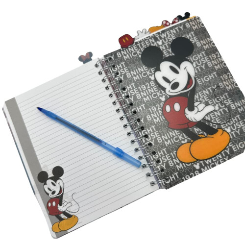 Projetos inovadores Disney Minnie e Mickey Mouse Journal Notebook Spiral Bound 144 P   ginas ladeadas 8 x 7 polegadas vermelhas 2