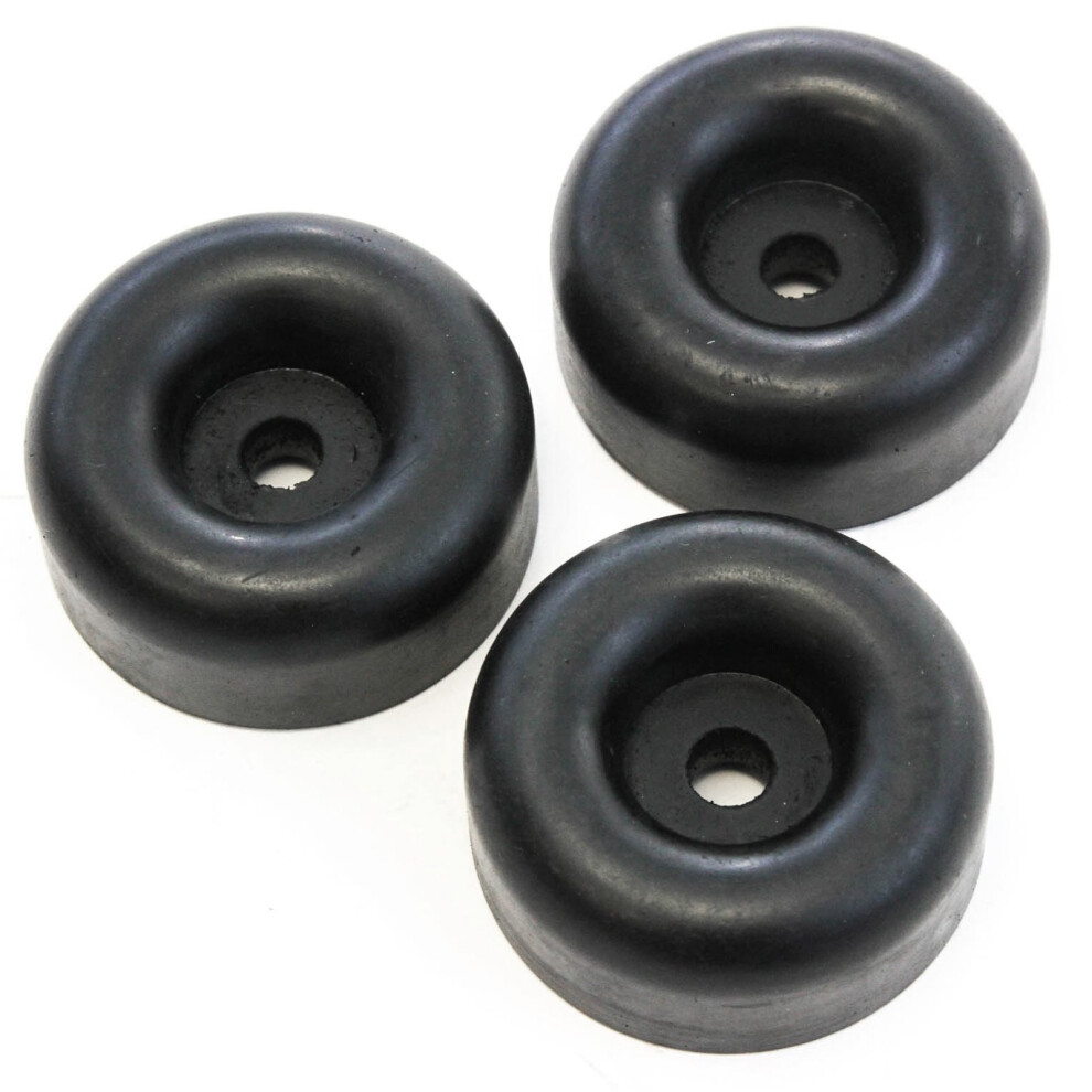 Hound Auto 3 Rubber Bumpers For Trailer Compatible With Ramp Door Truck 2.5 Inches Round Replacement Cargo Stop Red 847227079835