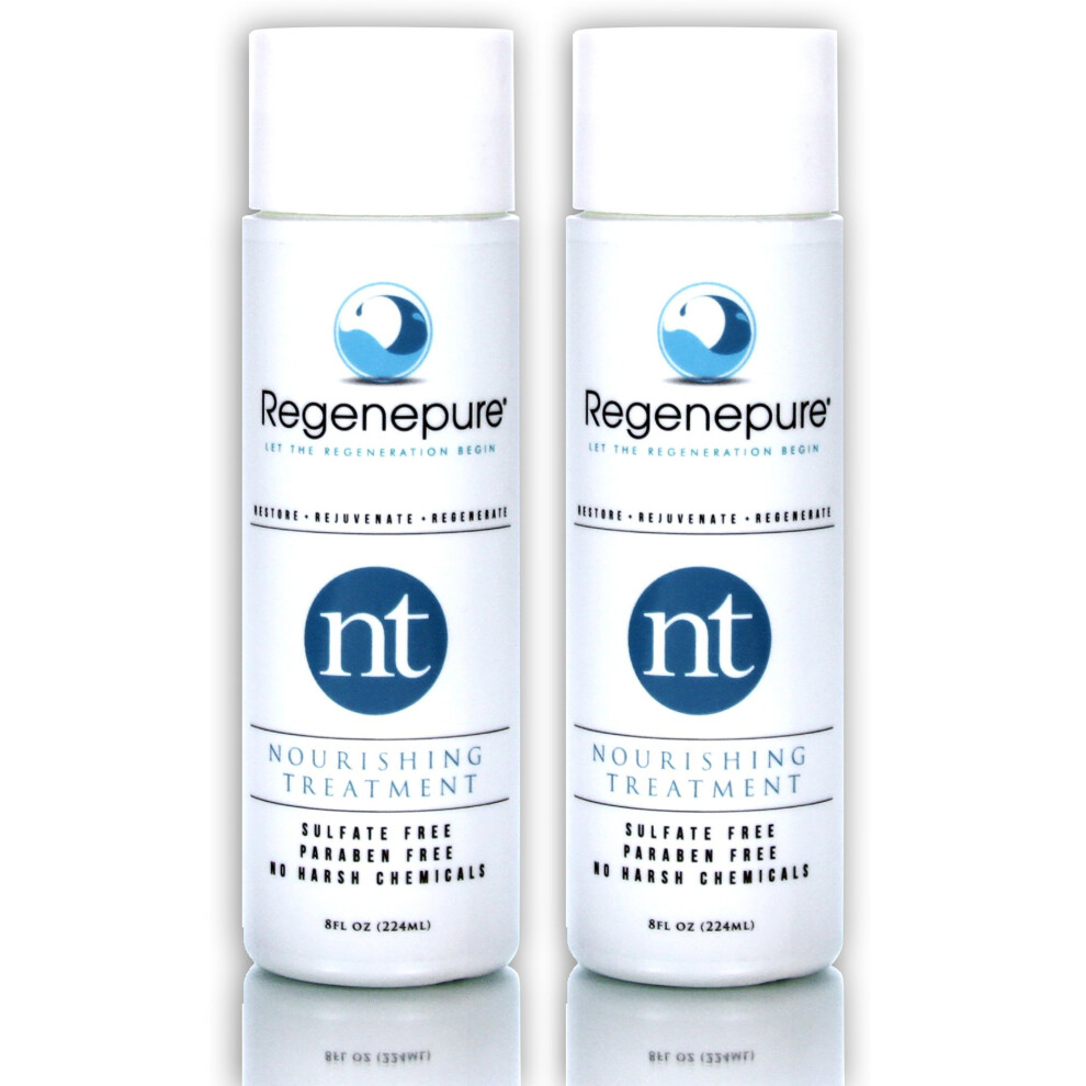 Rigenepuro Regenepure, Nt Shampoo Nourishing Treatment, Supports A Healthy Scalp And Hair Growth, 8 Oz (2 Pack)