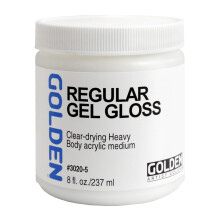 Regular Gel Gloss von GOLDEN 8 fl. Unze. oz. Glas Professionelles Acrylgel Medium Transparent