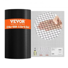 Vevor JSGSWL24IN10UVQ61V0 24 in. x 100 ft. Galvanized Wire Mesh Hardware Cloth Roll for 19 Gauge Chicken Wire Fence
