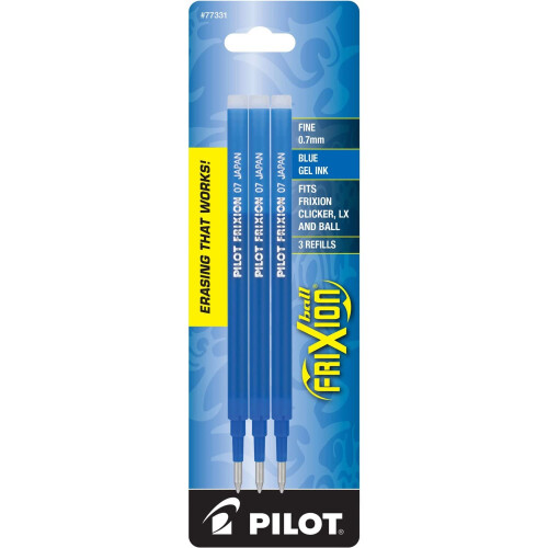 Pilot Αναγγελίες Pilot Gel Ink για στυλό FriXion, λεπτή μύτη, μπλε μελάνι, 3 πακέτα, 9 συνολικά 2