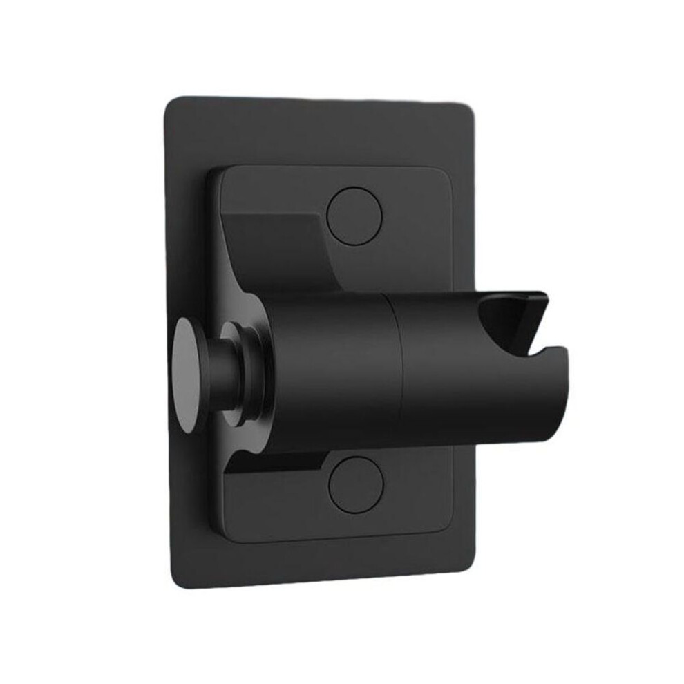 (black) 360-degree No Drill Showerhead Bracket Shower Head Holder Bathroom Rain Shower Mount Adjustable Shower Wall Base