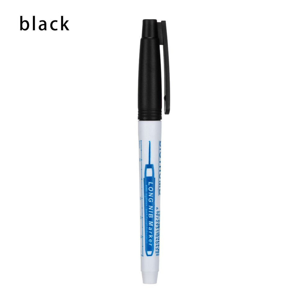(black) Craftwork Useful Woodworking Decor Carpenter Pen Deep Hole Marker Pens Long Head Markers Mark Tool