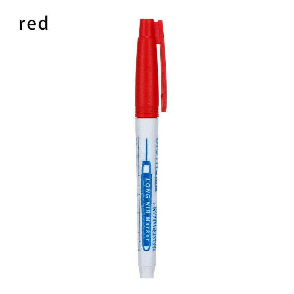 (red) Craftwork Useful Woodworking Decor Carpenter Pen Deep Hole Marker Pens Long Head Markers Mark Tool