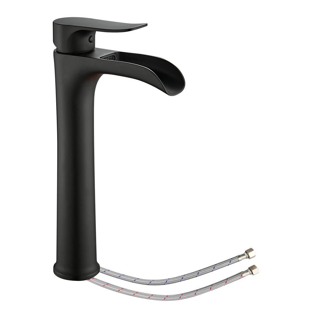 Robinet de lavabo YUNDOOM Robinet de salle de bain monotrou noir mat