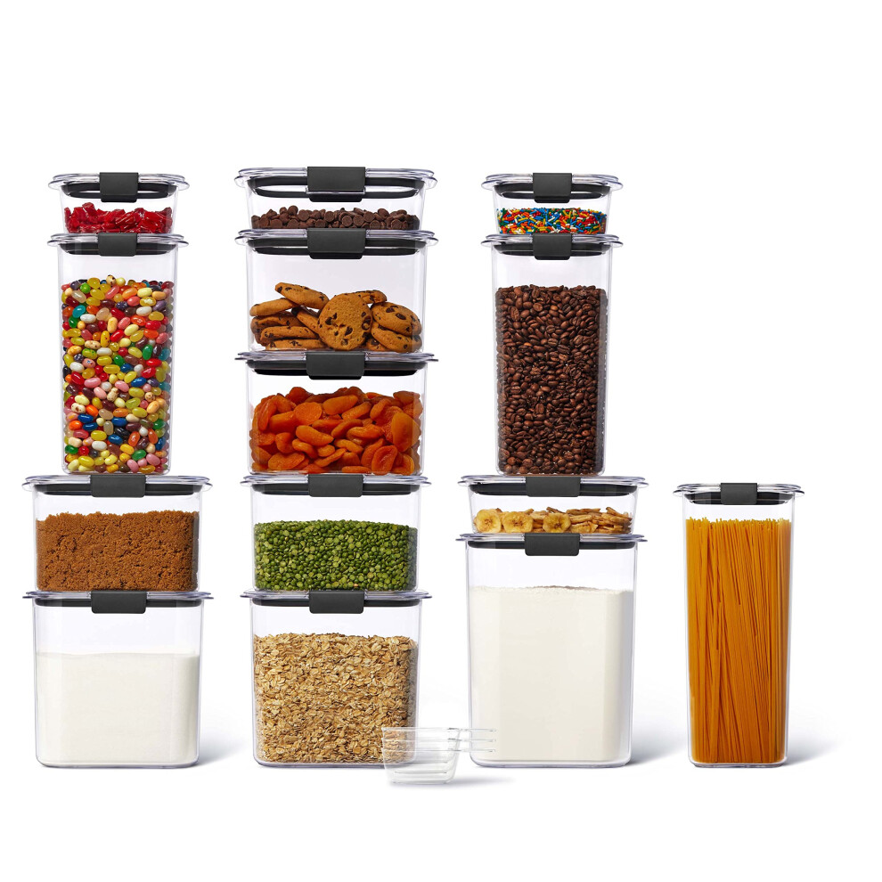 Rubbermaid Brilliance 14-Piece Food Storage Container Set with Scoops