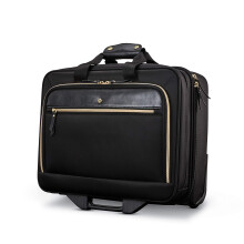 Maleta vertical Samsonite para mujer, color negro, resistente al agua, con compartimento acolchado para port til y bolsillos frontales con cremal