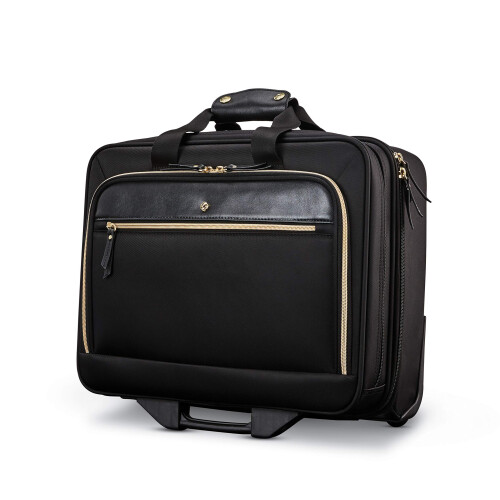 Samsonite Samsonite Valigia da ufficio mobile Upright da donna, nera, resistente all'acqua