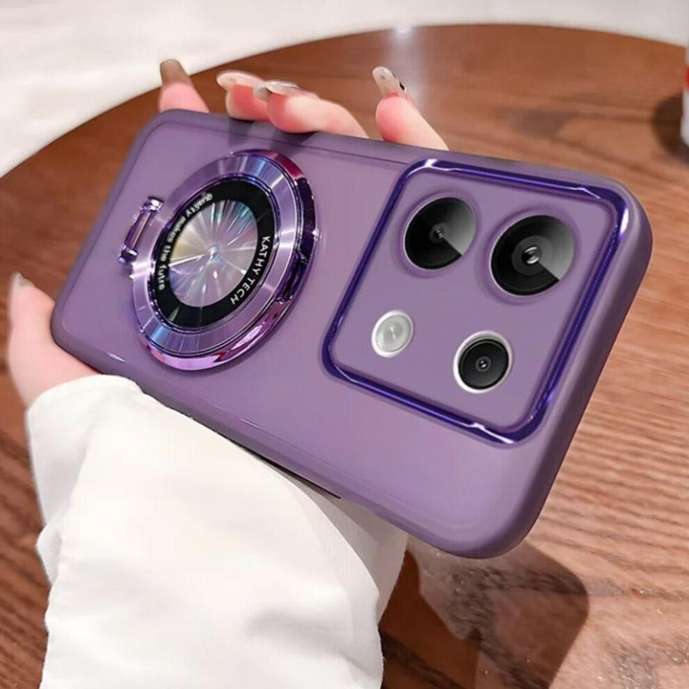 (, Xiaomi 14T Pro) For Xiaomi 14T Pro 14 T Magsafe Magnetic Stand Holder Silicone Case On For Xiaomi 12T 13T 14Tpro Mi14 Ultra Clear Transparent Purple 3021775681192