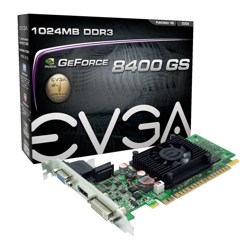 Photos - Graphics Card EVGA 1GB GeForce 8400 GS DirectX 10 64-Bit DDR3 PCI Express 2.0 x16 HDCP Ready Video Card Model 01G-P3-1302-LR Codice artico 