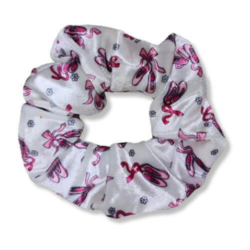 Flickors Dans Scrunchie - Premium Sammet Elastiska Håraccessoarer, Ballettskor Gåva för Dansare och Tonåringar