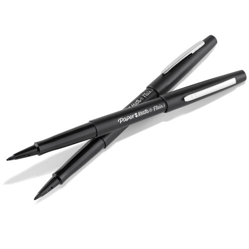 Paper Mate Paper Mate Flair Felt Tip Pens  Medium Point 0.7mm  Black  2 Count 1